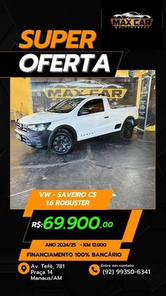 VOLKSWAGEN SAVEIRO 1.6 MSI ROBUST CS 16V FLEX 2P MANUAL VOLKSWAGEN SAVEIRO 1.6 MSI ROBUST CS 16V FLEX 2P MANUAL
